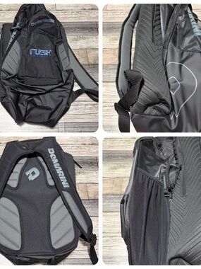 DeMarini Bag Baseball Softball Backpack Gray Black Rush Baseball Embroidery